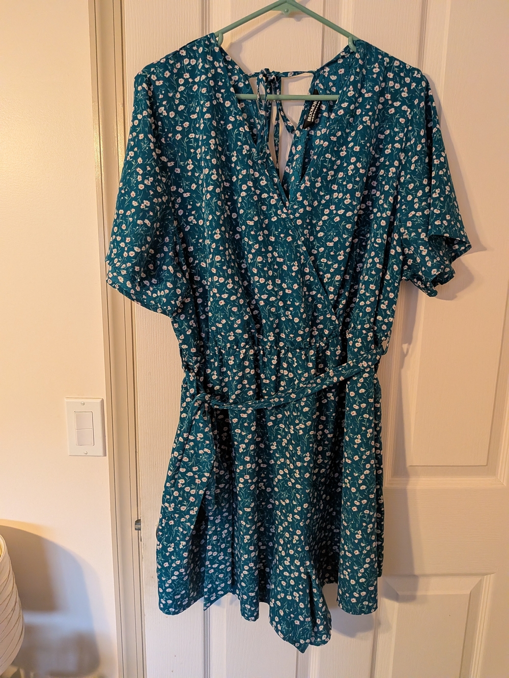 BloomChic Teal Floral Romper